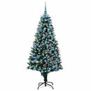 vidaXL Mű karácsonyfa 300 LED-del Zöld 180 cm PVC és Acél és Műanyag