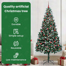 vidaXL Mű karácsonyfa 300 LED-del Zöld 210 cm PVC és Acél és Műanyag