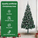 vidaXL Mű karácsonyfa 300 LED-del Zöld 210 cm PVC és Acél és Műanyag