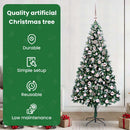 vidaXL Mű karácsonyfa 300 LED-del Zöld 210 cm PVC és Acél és Műanyag