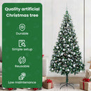 vidaXL Mű karácsonyfa 300 LED-del Zöld 210 cm PVC és Acél és Műanyag