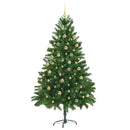 vidaXL Mű karácsonyfa 300 LED-del Zöld 210 cm PVC és Acél és Műanyag