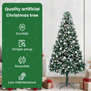 vidaXL Mű karácsonyfa 300 LED-del Zöld 210 cm PVC és Acél és Műanyag