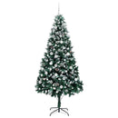 vidaXL Mű karácsonyfa 300 LED-del Zöld 210 cm PVC és Acél és Műanyag