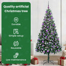 vidaXL Mű karácsonyfa 300 LED-del Zöld 210 cm PVC és Acél és Műanyag