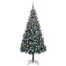 vidaXL Mű karácsonyfa 300 LED-del Zöld 210 cm PVC és Acél és Műanyag
