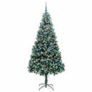vidaXL Mű karácsonyfa 300 LED-del Zöld 210 cm PVC és Acél és Műanyag