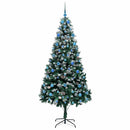 vidaXL Mű karácsonyfa 300 LED-del Zöld 210 cm PVC és Acél és Műanyag