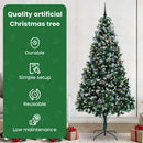 vidaXL Mű karácsonyfa 300 LED-del Zöld 240 cm PVC és Acél és Műanyag