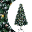 vidaXL Mű karácsonyfa 300 LED-del Zöld 240 cm PVC és Acél és Műanyag