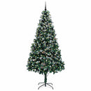 vidaXL Mű karácsonyfa 300 LED-del Zöld 240 cm PVC és Acél és Műanyag