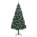 vidaXL Mű karácsonyfa 300 LED-del Zöld 240 cm PVC és Acél és Műanyag