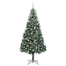 vidaXL Mű karácsonyfa 300 LED-del Zöld 240 cm PVC és Acél és Műanyag