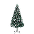 vidaXL Mű karácsonyfa 300 LED-del Zöld 240 cm PVC és Acél és Műanyag