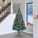 vidaXL Mű karácsonyfa 300 LED-del Zöld 240 cm PVC és Acél és Műanyag