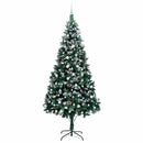 vidaXL Mű karácsonyfa 300 LED-del Zöld 240 cm PVC és Acél és Műanyag