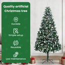 vidaXL Mű karácsonyfa 300 LED-del Zöld 240 cm PVC és Acél és Műanyag