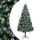 vidaXL Mű karácsonyfa 300 LED-del Zöld 240 cm PVC és Acél és Műanyag