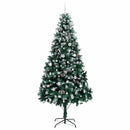 vidaXL Mű karácsonyfa 300 LED-del Zöld 240 cm PVC és Acél és Műanyag