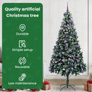 vidaXL Mű karácsonyfa 300 LED-del Zöld 240 cm PVC és Acél és Műanyag