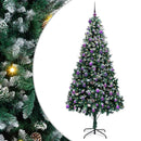vidaXL Mű karácsonyfa 300 LED-del Zöld 240 cm PVC és Acél és Műanyag