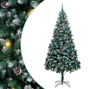 vidaXL Mű karácsonyfa 300 LED-del Zöld 240 cm PVC és Acél és Műanyag