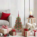 vidaXL Karácsonyfa 150 LED-del állvánnyal Zöld 65 cm PE