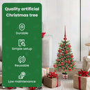 vidaXL Karácsonyfa 150 LED-del állvánnyal Zöld 65 cm PE