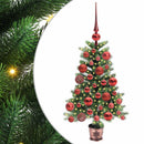 vidaXL Karácsonyfa 150 LED-del állvánnyal Zöld 65 cm PE
