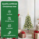 vidaXL Karácsonyfa 150 LED-del állvánnyal Zöld 65 cm PE