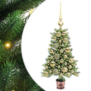 vidaXL Karácsonyfa 150 LED-del állvánnyal Zöld 65 cm PE