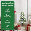 vidaXL Karácsonyfa 150 LED-del állvánnyal Zöld 65 cm PE