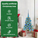 vidaXL Karácsonyfa 150 LED-del állvánnyal Zöld 65 cm PE