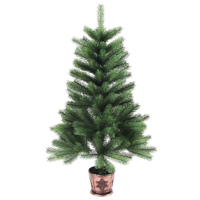 vidaXL Karácsonyfa 150 LED-del állvánnyal Zöld 65 cm PE