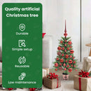 vidaXL Karácsonyfa 150 LED-del állvánnyal Zöld 90 cm PE