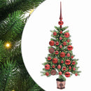 vidaXL Karácsonyfa 150 LED-del állvánnyal Zöld 90 cm PE