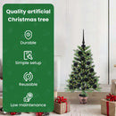 vidaXL Karácsonyfa 150 LED-del állvánnyal Zöld 90 cm PE