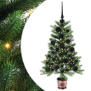 vidaXL Karácsonyfa 150 LED-del állvánnyal Zöld 90 cm PE