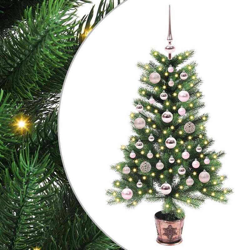 vidaXL Karácsonyfa 150 LED-del állvánnyal Zöld 90 cm PE