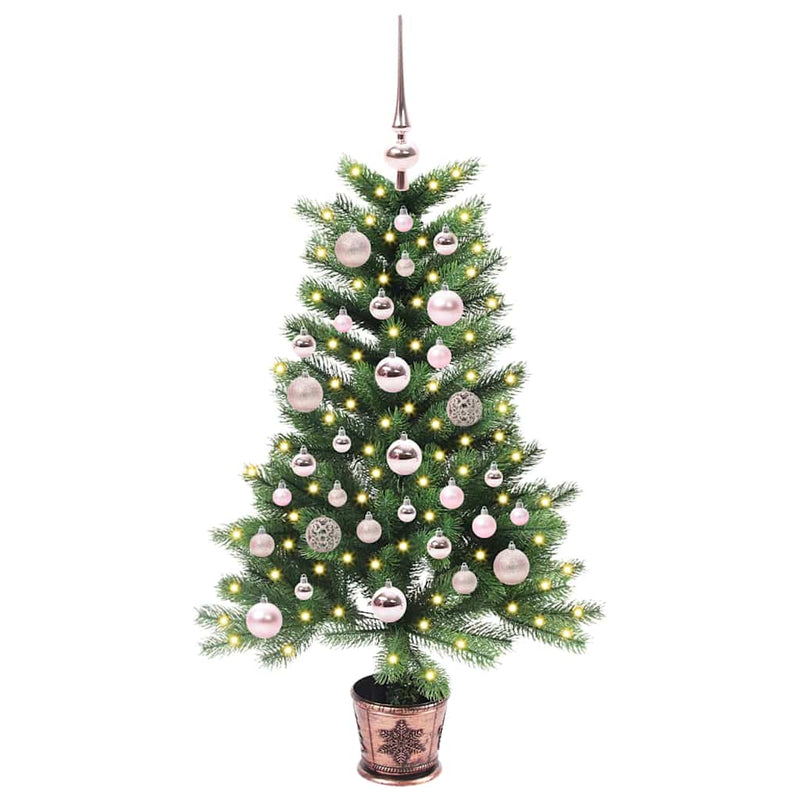 vidaXL Karácsonyfa 150 LED-del állvánnyal Zöld 90 cm PE