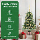 vidaXL Karácsonyfa 150 LED-del állvánnyal Zöld 90 cm PE