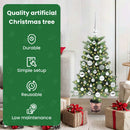vidaXL Karácsonyfa 150 LED-del állvánnyal Zöld 90 cm PE