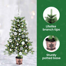 vidaXL Karácsonyfa 150 LED-del állvánnyal Zöld 90 cm PE
