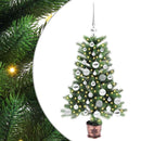 vidaXL Karácsonyfa 150 LED-del állvánnyal Zöld 90 cm PE