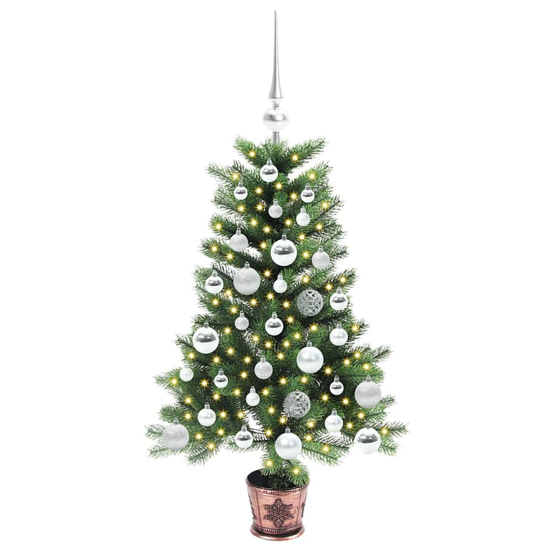 vidaXL Karácsonyfa 150 LED-del állvánnyal Zöld 90 cm PE