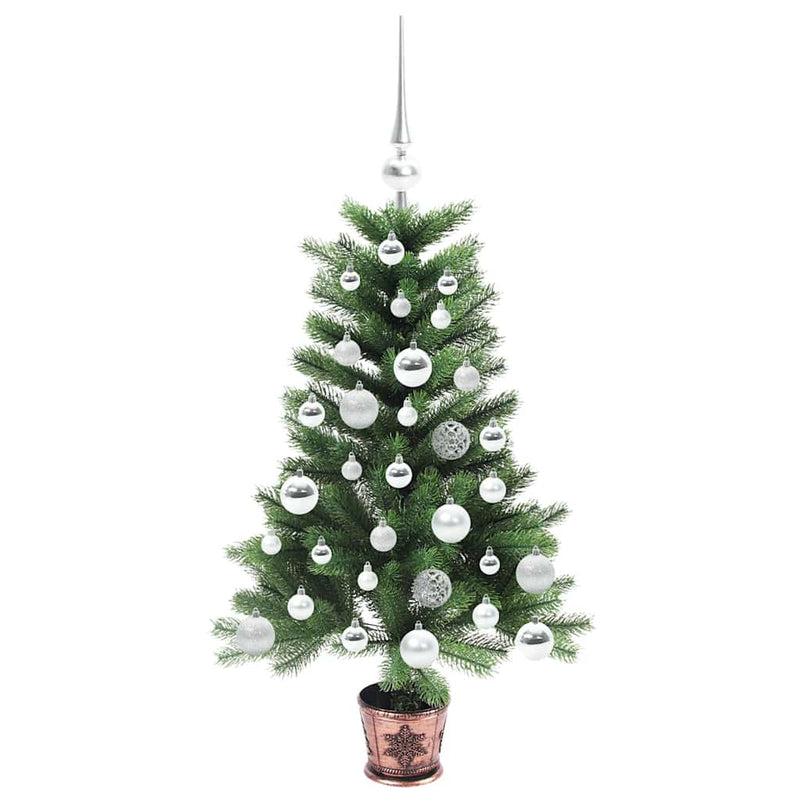 vidaXL Karácsonyfa 150 LED-del állvánnyal Zöld 90 cm PE