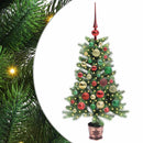 vidaXL Karácsonyfa 150 LED-del állvánnyal Zöld 90 cm PE