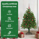 vidaXL Karácsonyfa 150 LED-del állvánnyal Zöld 120 cm PE