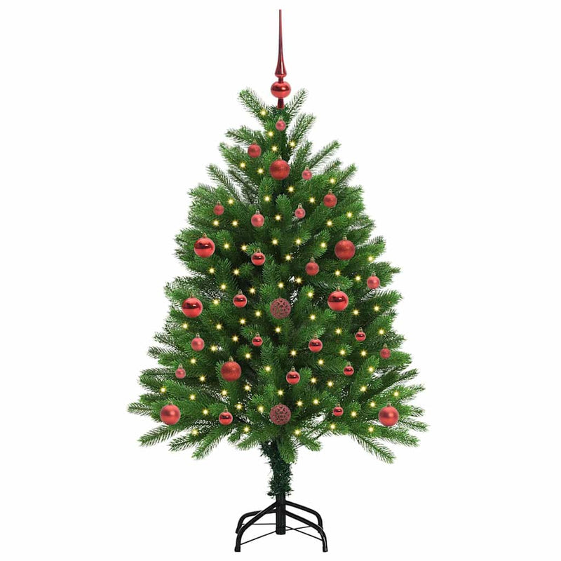 vidaXL Karácsonyfa 150 LED-del állvánnyal Zöld 120 cm PE
