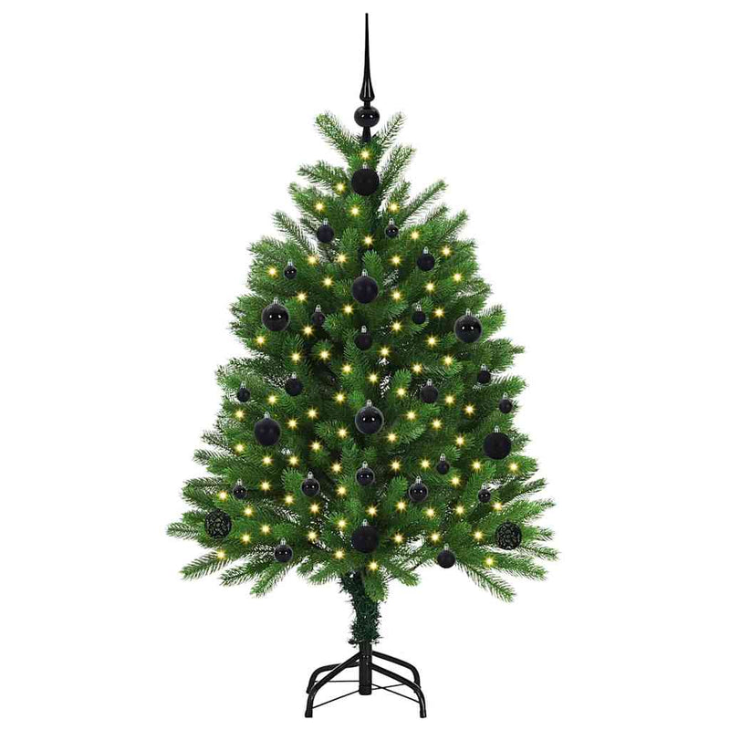 vidaXL Karácsonyfa 150 LED-del állvánnyal Zöld 120 cm PE